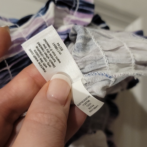 Lane Bryant Double V neckline short sleeve peplum top 18/20 - Picture 7 of 7